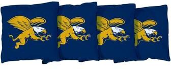 Skip's Garage Canisius College Golden Griffins Navy Blue Cornhole Bags