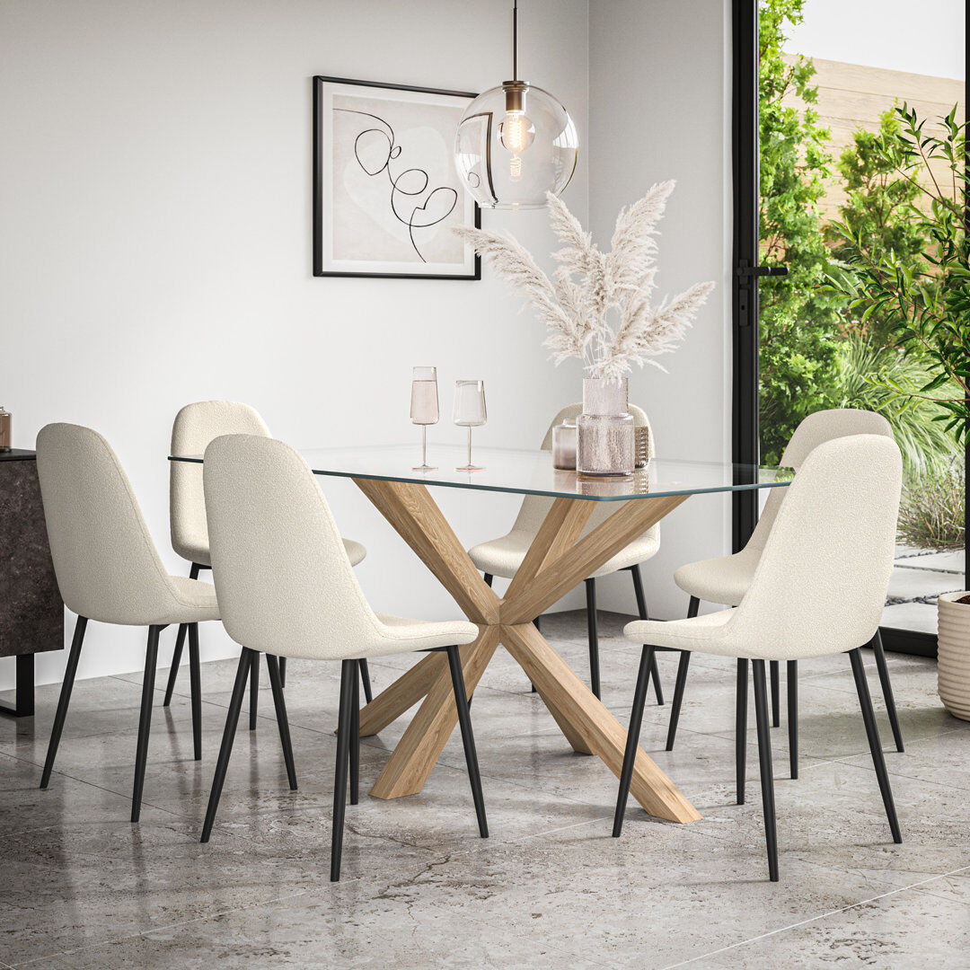 Mikado Living Grossman 6 - Person Dining Set Clear 6