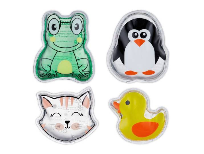Relaxdays Kühlpads Kinder 4er Set