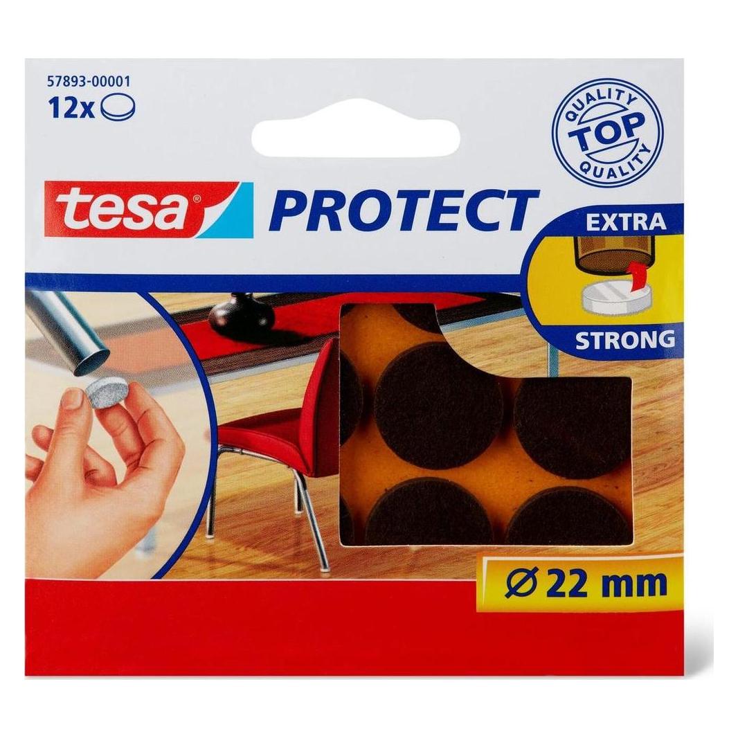 tesa PROTECT Filzgleiter rund (Filzgleiter, 12 Stk.) (57893-00001-01)