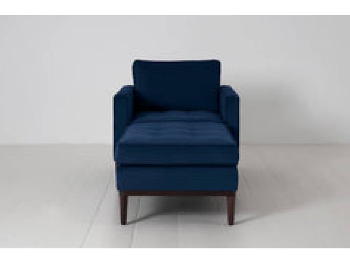Chaiselongue Model 02, Indigoblau