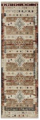 KALATY Petra Rustic Earth Tones Area Rug