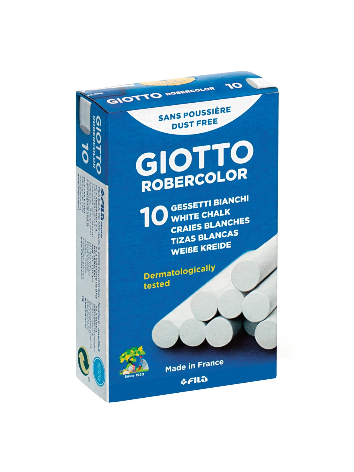 Giotto Robercolor Chalks White Box 10-pack