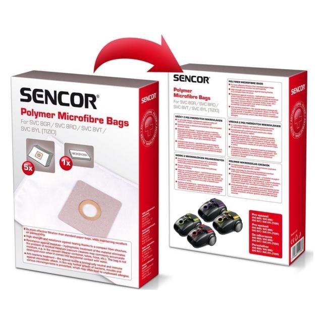 Sencor Staubsaugerbeutel TASCHEN für SVC 8 (5 Stk.) (5x) (SVC 8 PAP)