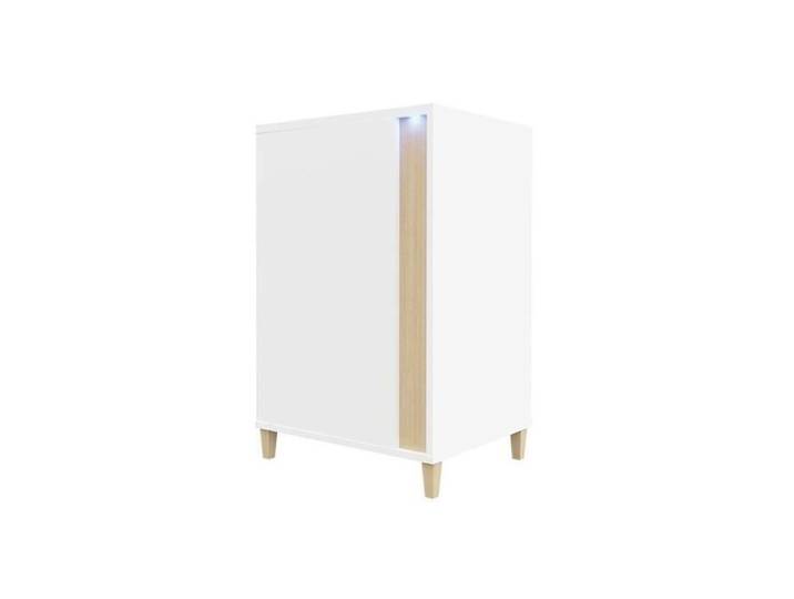 Armoire de chambre - Placard Nashville B101 215441 - Blanc - 1 porte - LED - Bois