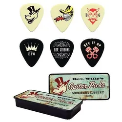 Dunlop Rev. Willy Mexican Lottery Picks Heavy Sammlerdose mit 6 Plektren - Plektrum