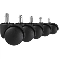 Premium Teppichbodenrollen: 5er Set, strapazierfähiger Kunststoff, für 11mm `Pin`-Durchmesser, 50 mm Rollendurchmesser. 5x5x5 cm | Kadima Design
