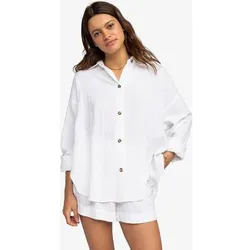 ROXY Damen Shirt MORNING TIME WVTP, Größe M in Weiß Weiß