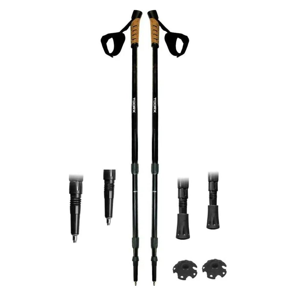 Toorx Nordic-Walking-Stöcke teleskopisch AHF-084 65-135cm (135 cm, 65 cm) (AHF-084)