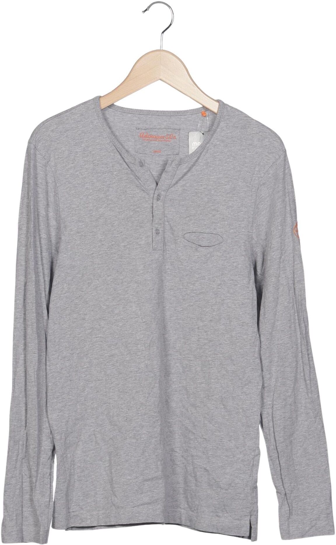 Adenauer & Co Herren Langarmshirt, Grau, Gr. S, Baumwolle - Second Hand