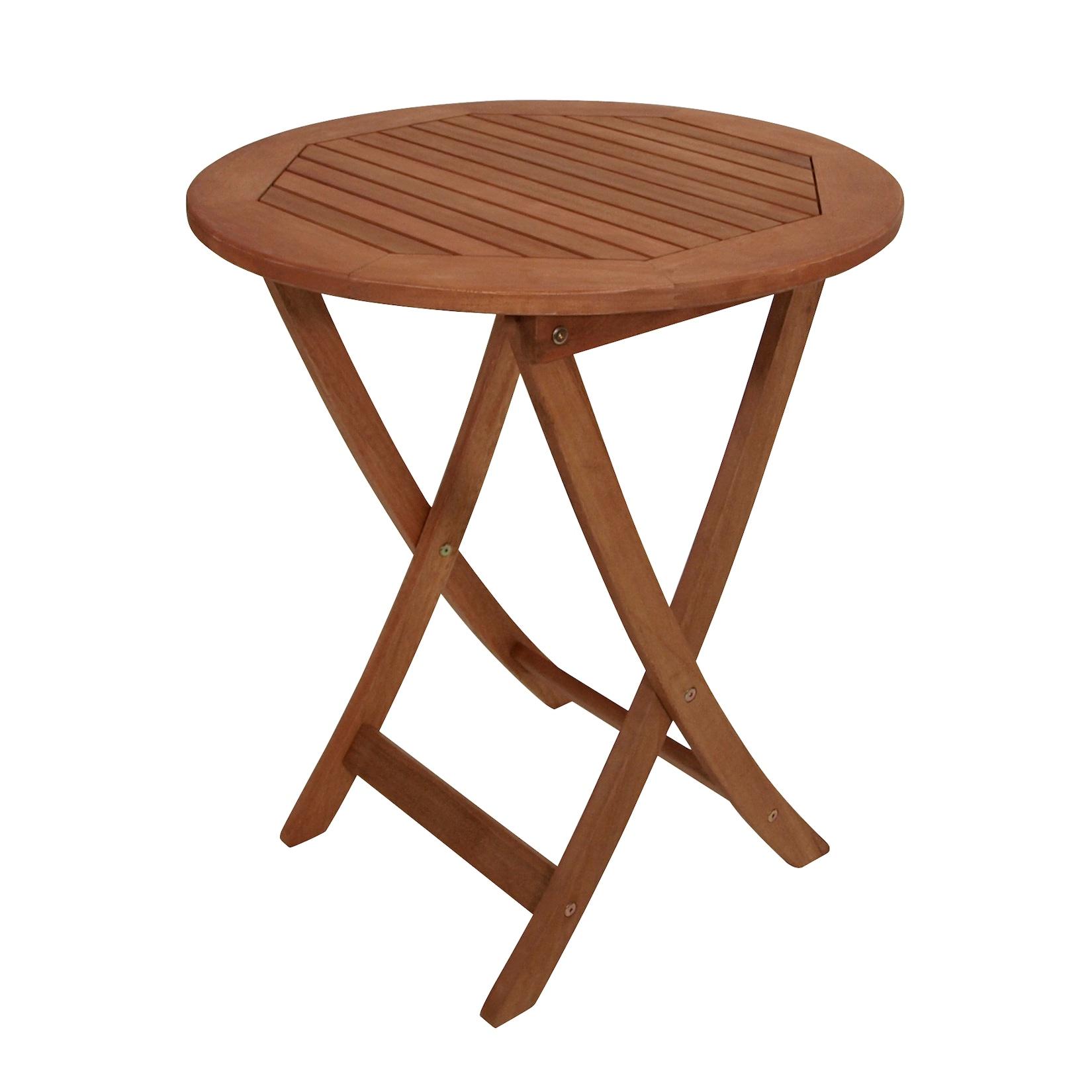 Klapptisch RIO 65cm rund, Eukalyptus geölt