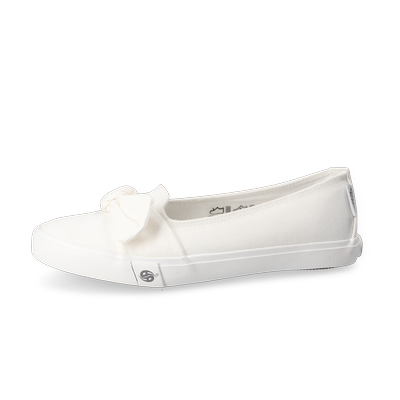 Ballerina DOCKERS BY GERLI, Damen, Gr. 40, weiß, Textil, Schuhe Ballerina, Freizeitschuh mit auffälliger Schleife