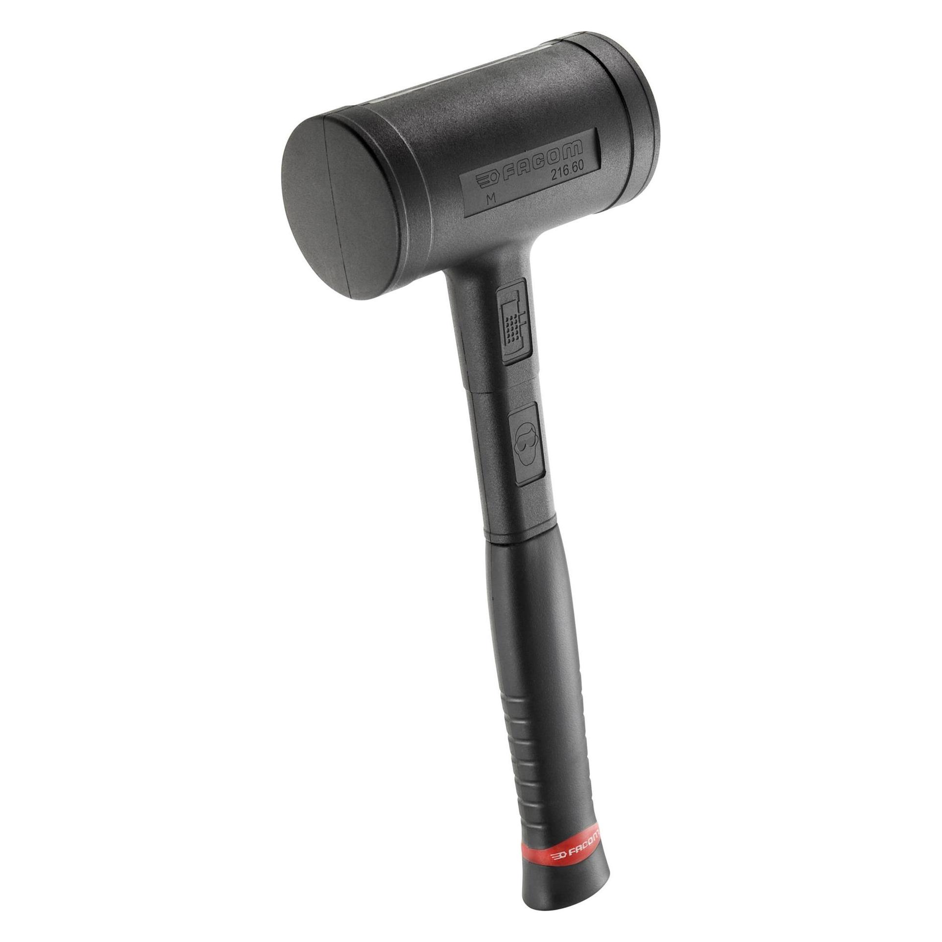 Facom Einblock-Hammer, rückschlagfrei | Stahl | PU-Mantel | Ø Schlagfläche ca. 40 mm (657 g) (216.4)