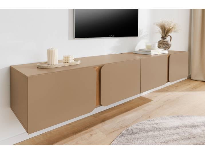 Hängendes TV-Lowboard COSMO 180cm greige Eiche Soft Close Modern & Design