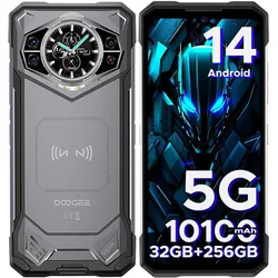 Doogee S200 (256 GB, gris, 6.72", 5G), Smartphone, Grau
