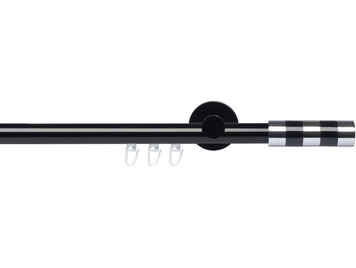 Gardinenstange LIEDECO Innenlaufgarnitur 20 mm Piano Murcia Gr. 1, schwarz, L:120cm Ø:20mm, Eisen, Gardinenstangen, Gardinenstange, Gardinenstange Komplett