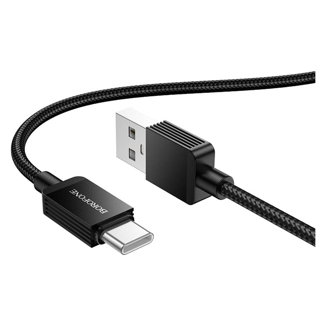 Borofone Kabel BX120 Placer - USB auf Typ C - 3A 1 Meter schwarz (1 m, 18 W) (61774733)