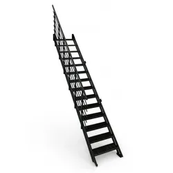 Minka Außentreppe Flex Grid Zink 345,2cm max. Geschosshöhe 14 Stufen
