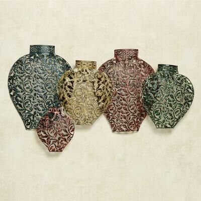 Touch of Class Collection of Vases Wall Art Multi Jewel , Multi Jewel