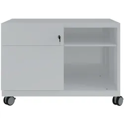Caddy NoteTM | Schubladen und Ziehgriff links - 355 silber