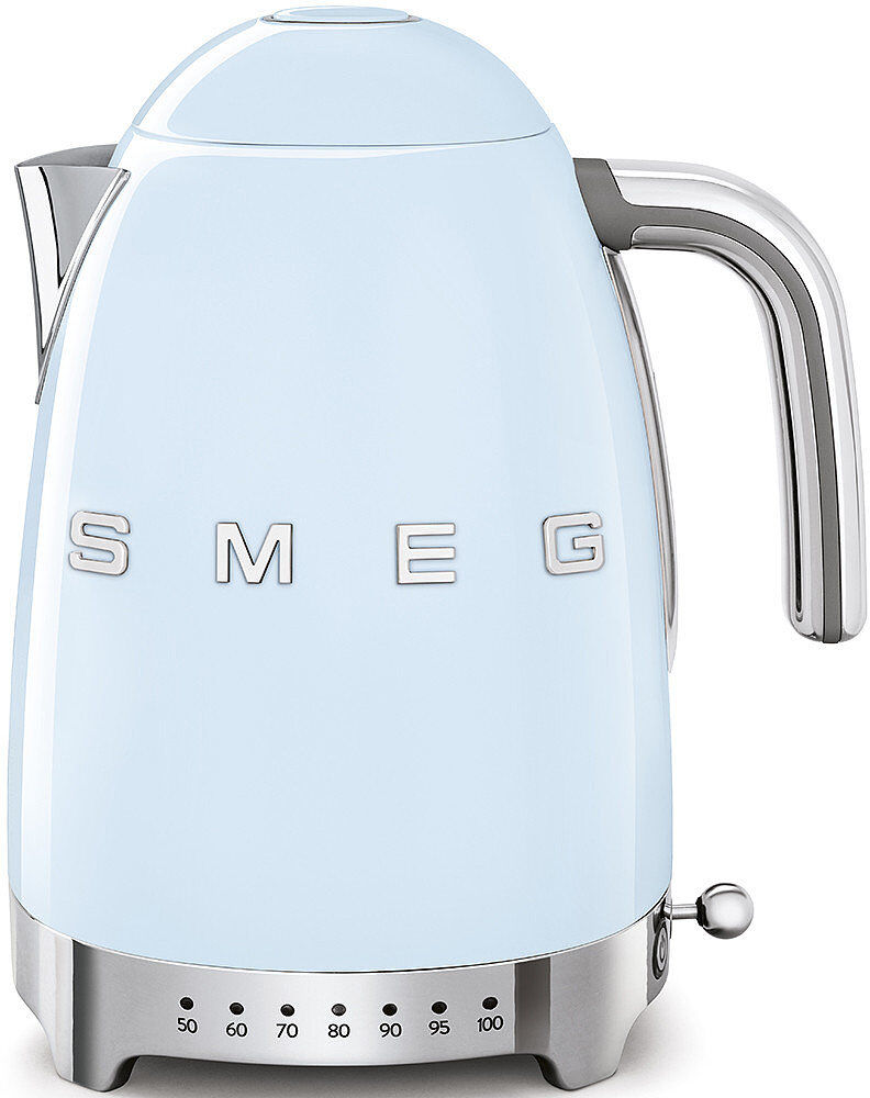 Smeg KLF04 50s Style Retro Variable Temperature Kettle Pastel Blue 1.7L