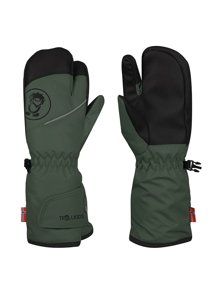 Trollkids Funktions-Fäustlinge "Troll" in Khaki - 4,5