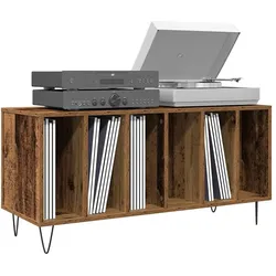 vidaXL Corlenen (Platten), CD- & Schallplatten Aufbewahrung, Braun