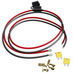 Offgridtec 1,5m 6mm2 Batteriekabel M8 mit Flachsicherungshalter, 20A Sicherung und Polklemmen