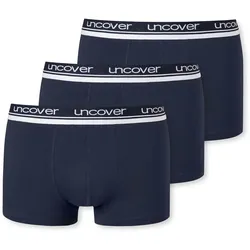 UNCOVER by SCHIESSER Herren Shorts 3er Pack - Serie "Uncover", Unterhose Dunkelblau / S
