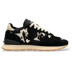 HOFF für Damen. 22602426 City Print Leder Sneakers schwarz (37), Wohnung, Schnürsenkel, Lässig, Tierdruck