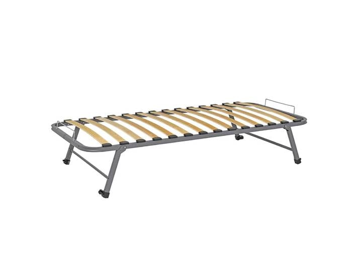 Sommier gigogne metal gris 80x200 cm