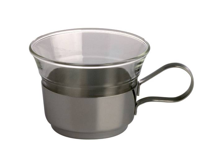 PIAZZA Becher Jena silber Glas H 5.9 cm 0.16 l - Farbe: Silber/Transparent