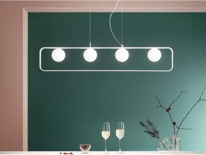 LUCE Design Roxy Pendelleuchte 4fach G9 Weiß