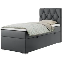 BOXBETT ALDA 90/200 Dunkelgrau Kunstleder - H4 - Rechts Seite