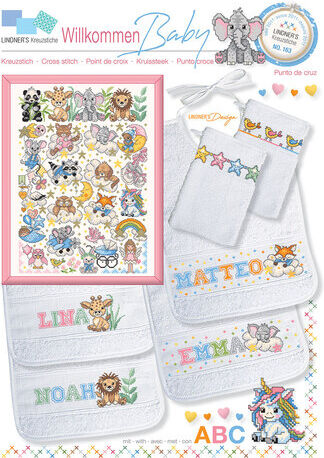 Stickvorlage "Willkommen Baby"
