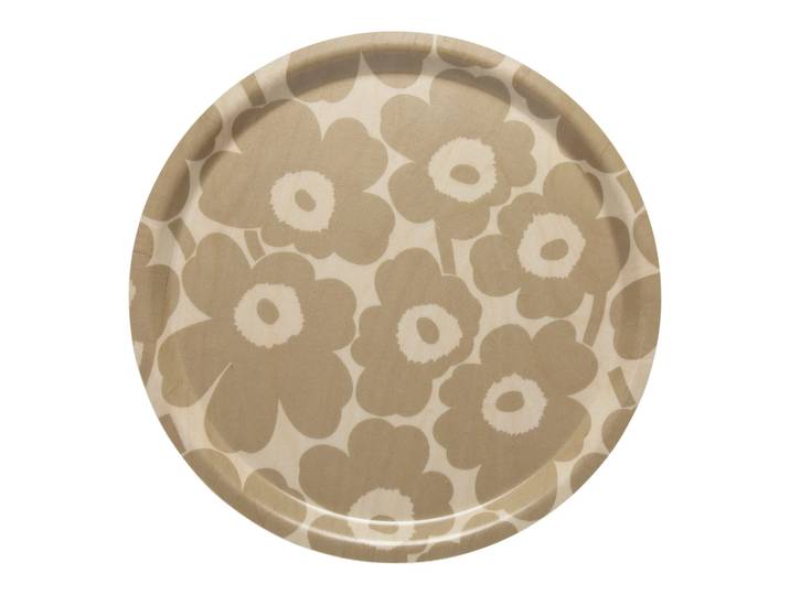 Marimekko Plateau Mini Unikko Brun clair-beige