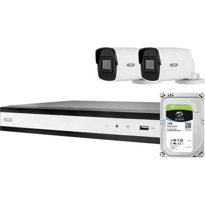 ABUS ABUS Komplett-Set mit 2 PoE Mini Tube-Kameras + Rekorder TVVR36423T LAN IP-Überwachungskamera-Set 1920 x 1080 Pixel
