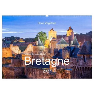 Momente einer Reise - Bretagne (Wandkalender 2027 DIN A2 quer), CALVENDO Monatskalender