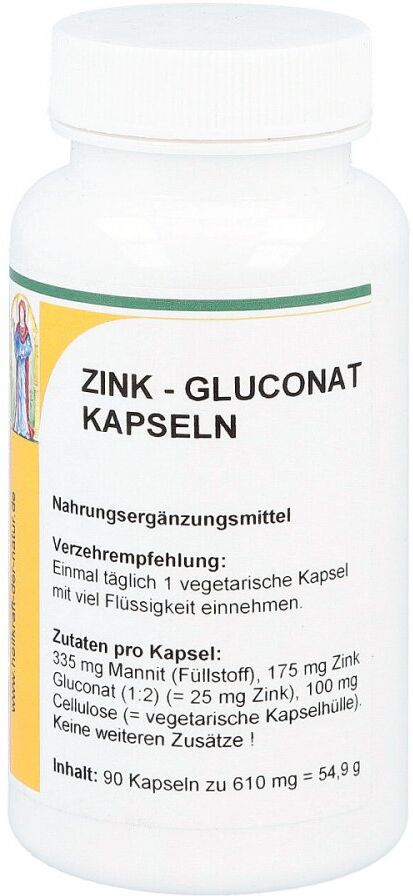 Zink 25 mg Zinkgluconat Kapseln 90stk
