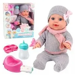 Lean Toys Babypuppe mit Zubehör, 35 cm