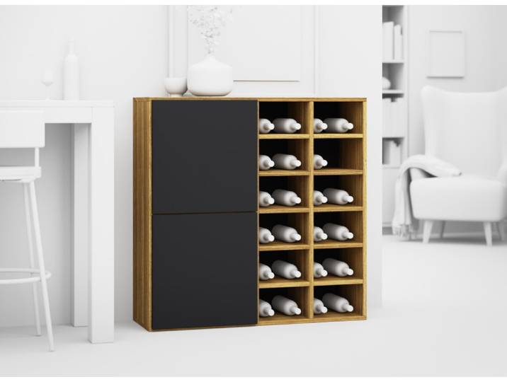 Weinschrank nach Maß - Weinregal mit vielen Optionen Premium Dekore Nuss­baum