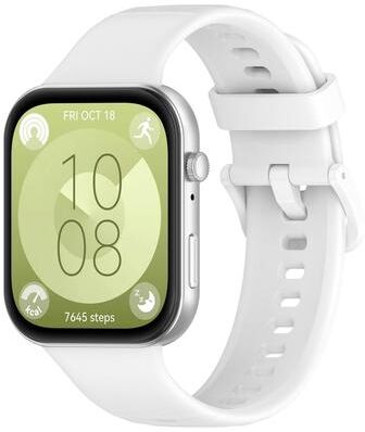 Everyday Crate Huawei Watch Fit 3 Silicone Sports Watch Band With Colorful Buckle Replacement Strap white
