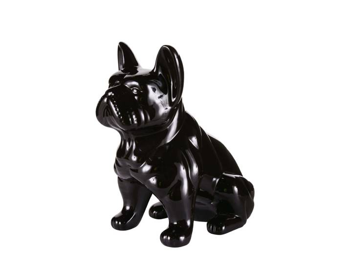 Hund aus Dolomit, schwarz H39