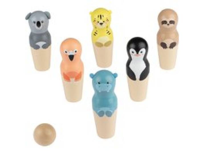 LUPILU® Quilles d'animaux / Croquet / Jeu de lancer d'animaux (bowling)