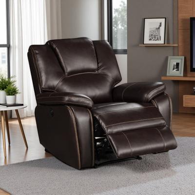 VIVIADORE Leather Recliner Chair, Plush Upholstered Armchair with Pillow-Top Armrests, USB Charging Port, 360 LB Weight Capacity