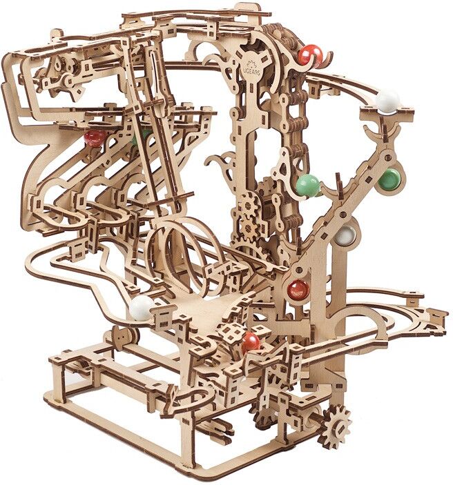 Parcours à Billes avec Élévateur Ugears - Puzzle 3d en bois