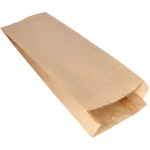 Papstar Seitenfaltenbeutel 37313, Papier, 150 x 420 x 70mm, braun, 1000 Stück