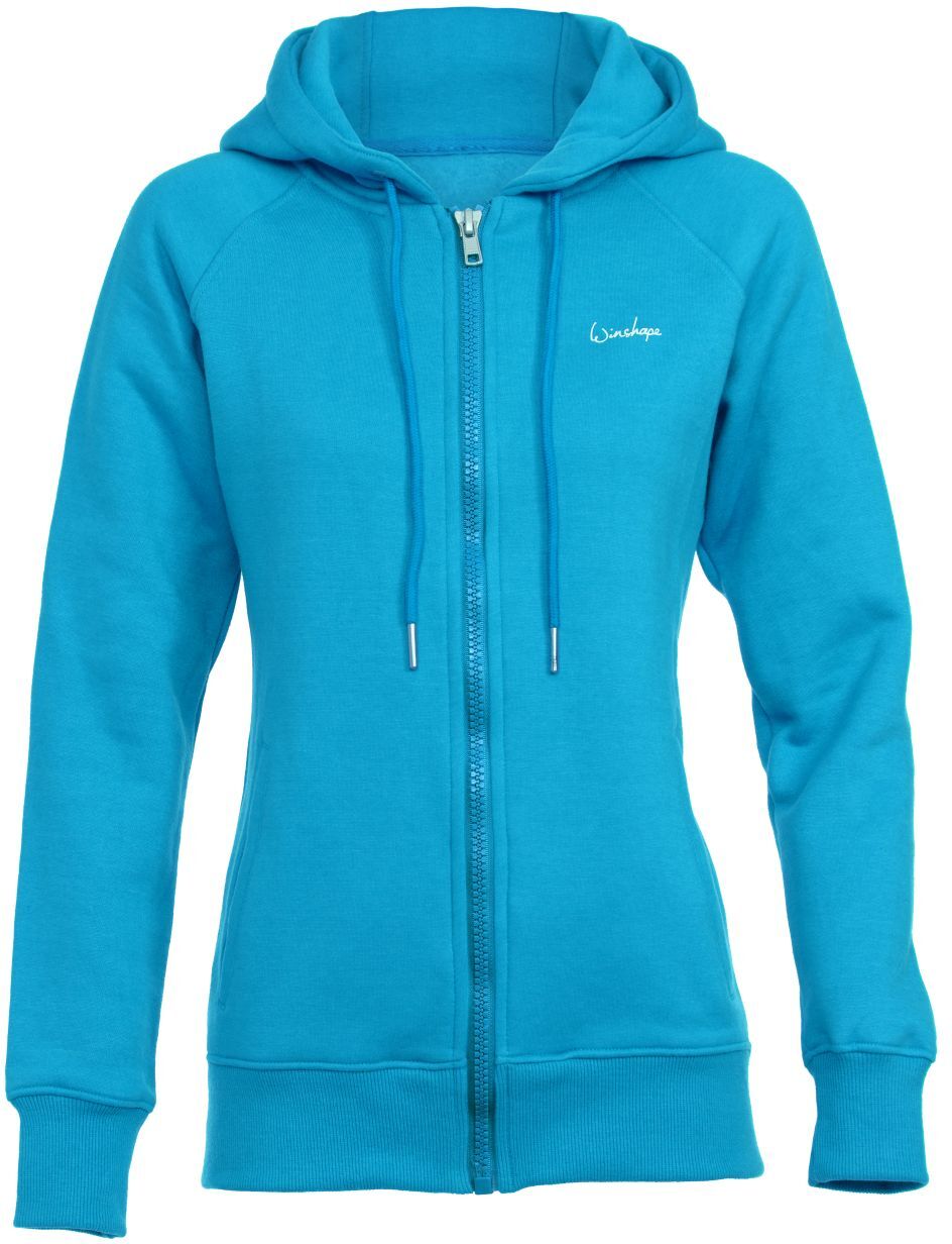 Trainingsjacke WINSHAPE "Hoodie-Jacke J005", Damen, Gr. XL, blau (sky blau), 65% Polyester, 35% Baumwolle, ohne Ausschnitt, Jacken Trainingsjacke, Street Style sky blau XL
