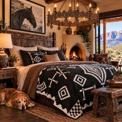 Pendleton Los Ojos King Size Wool and Cotton Blanket