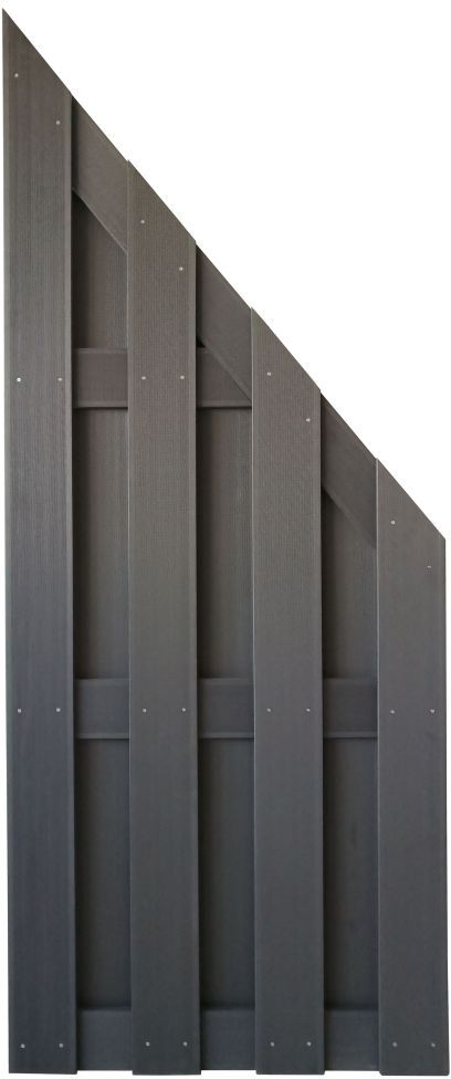 TrendLine Abschlußelement WPC grau, 90,3 x 179/74 cm
